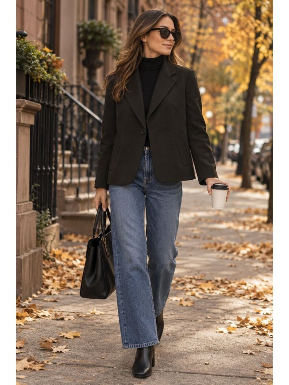 Talbots Womens Classic Black Wool Blazer Jacket Size 10 Fully Lined